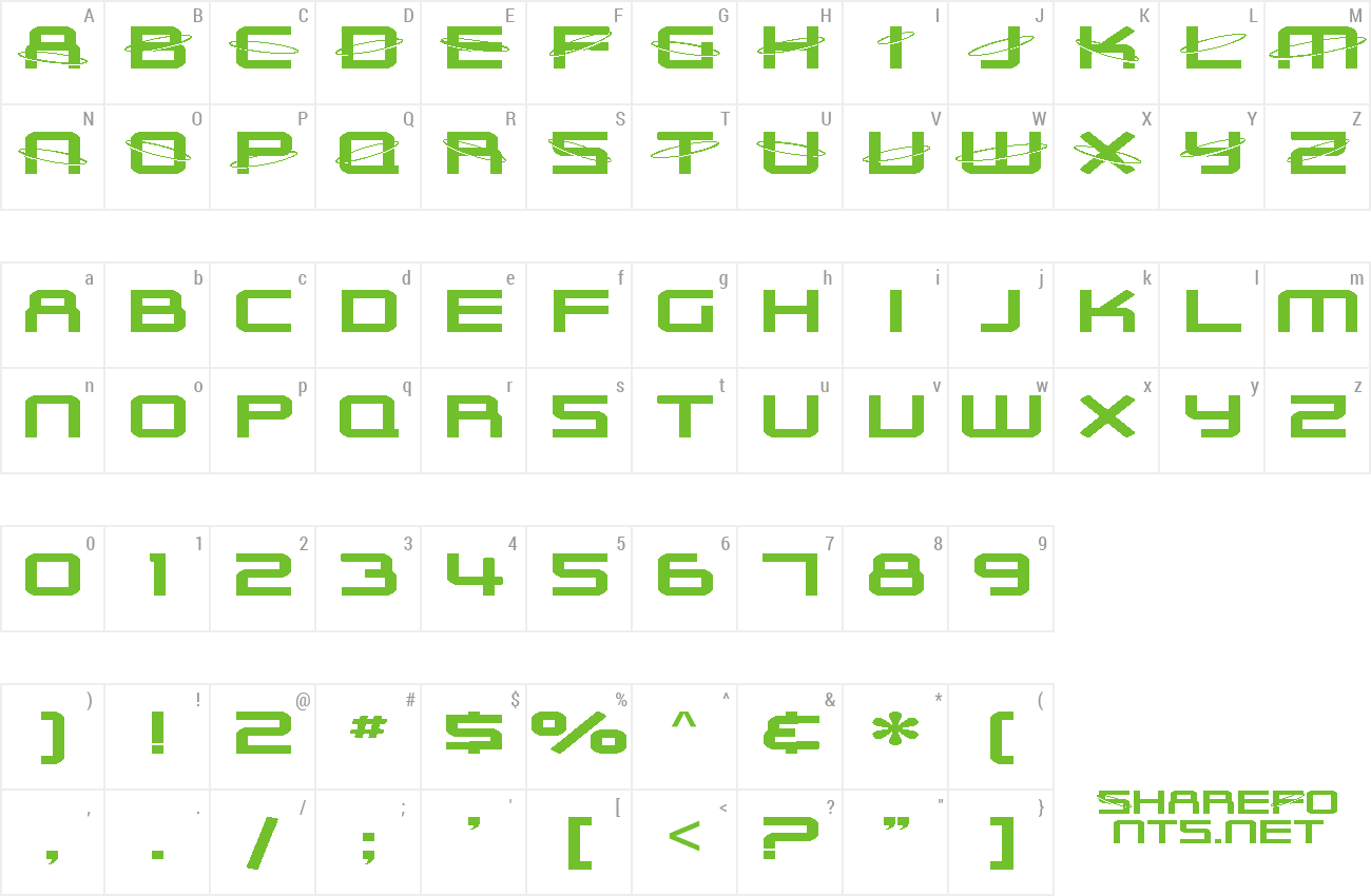 Font SF Outer Limits ExtUpright preview